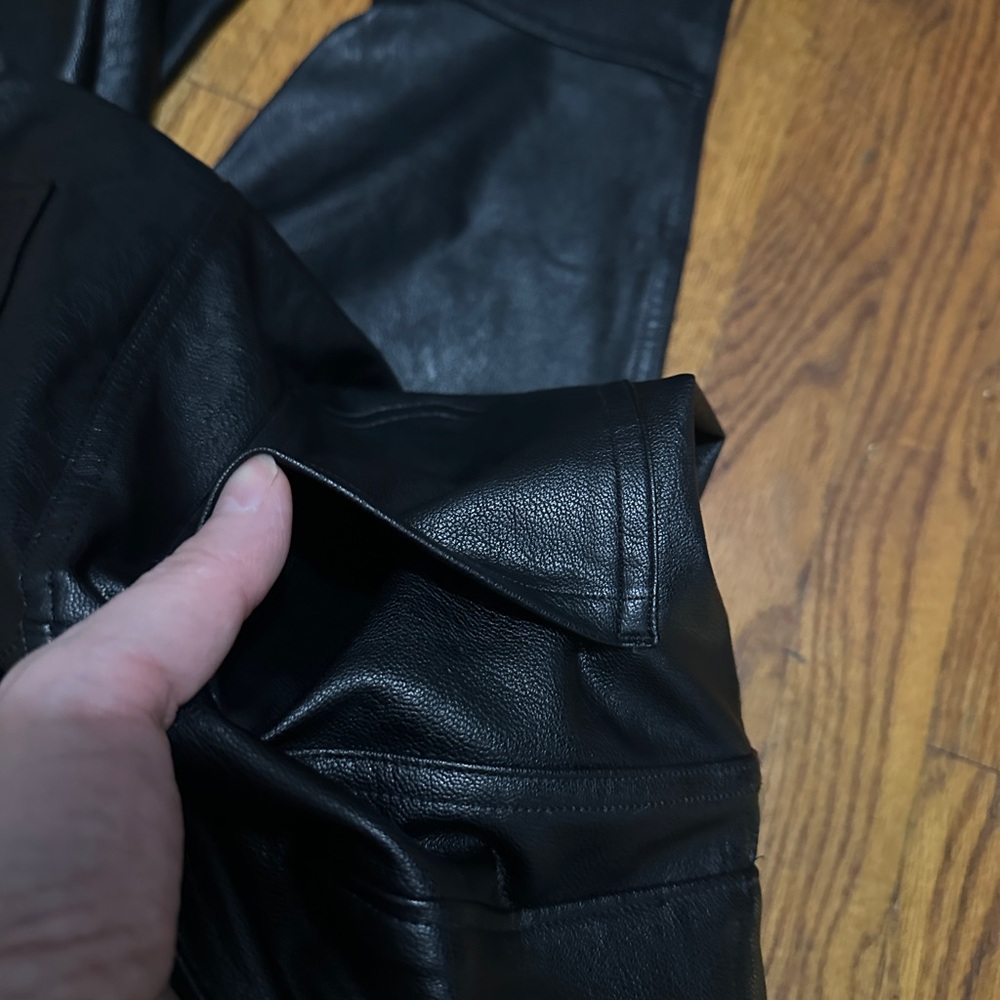 SPANX high rise Black Faux Leather Skinny Pants - Picture 6 of 6